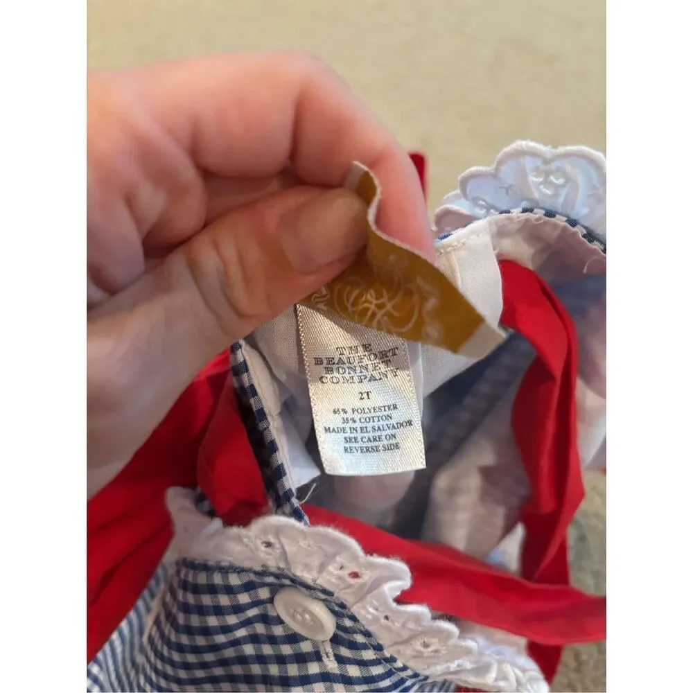 The Beaufort Bonnet Company Sisi Sunsuit - Rockefeller Royal Gingham With Richmo - Picture 7 of 7